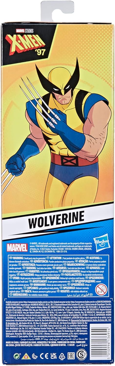 Marvel X-Men Wolverine Titan Hero Serie Action-Figur (28,5 cm), X-Men Spielzeug, Superhelden-Spielzeug, ab 4 Jahren