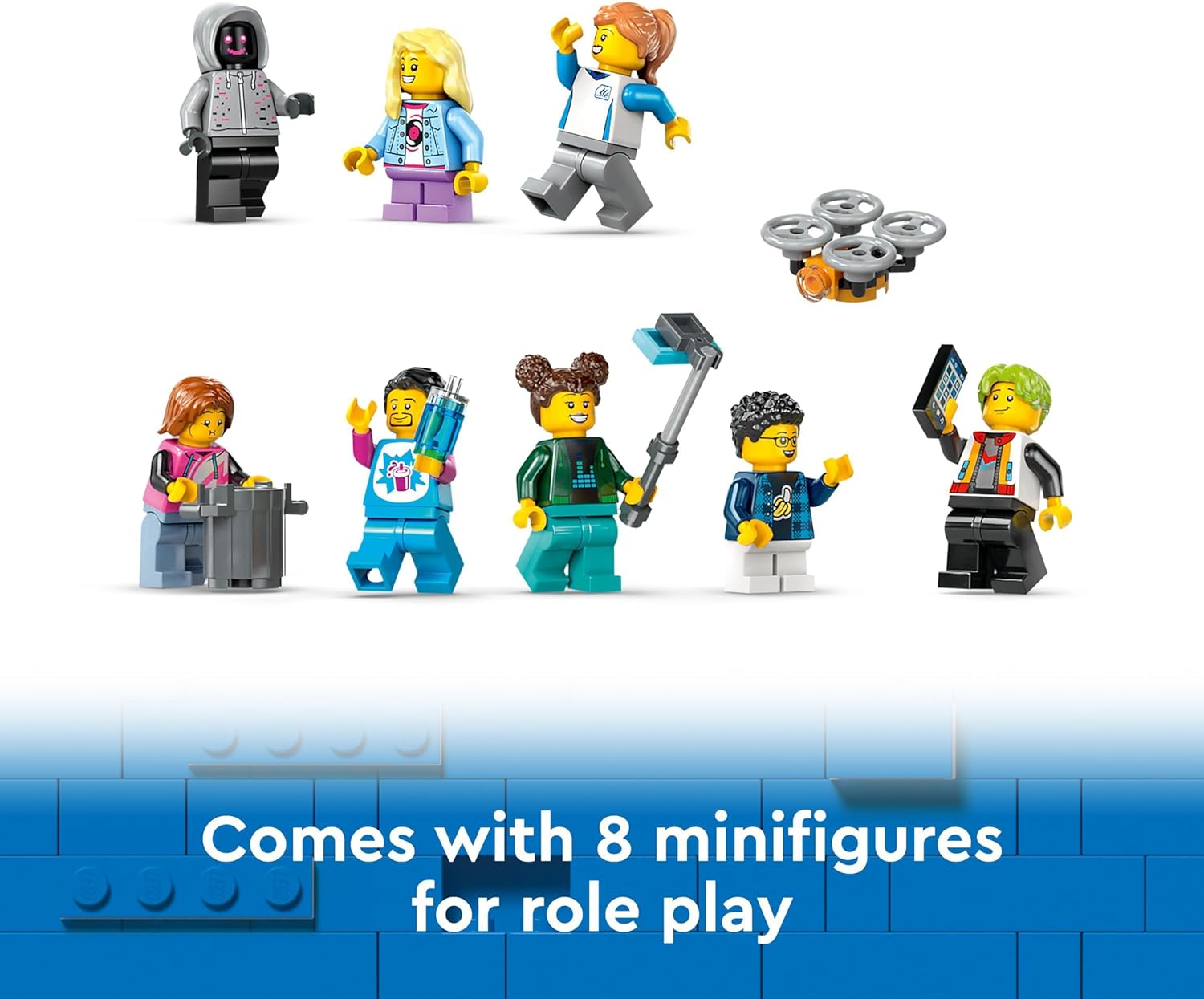 LEGO City Robot World Roller-Coaster Park Set, Creative Building Toy for 8 Plus Year Old Boys & Girls, Fairground Playset with 8 Minifigures, Fun Gift for Kids 60421