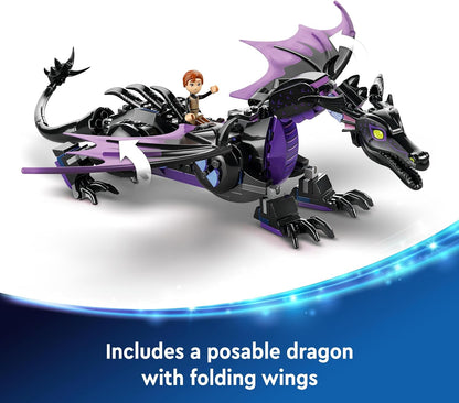 LEGO ǀ Disney Princess Malefiz als Drache, Fantasy-Spielset für Kinder und Fans von Dornröschen, Geschenkidee für Mädchen und Jungen ab 7 Jahren, Aurora-Spielzeug 43240