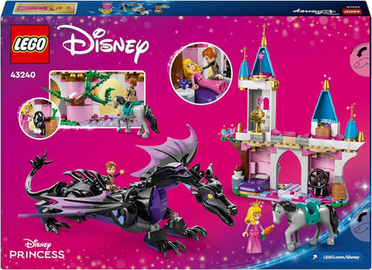 LEGO ǀ Disney Princess Malefiz als Drache, Fantasy-Spielset für Kinder und Fans von Dornröschen, Geschenkidee für Mädchen und Jungen ab 7 Jahren, Aurora-Spielzeug 43240