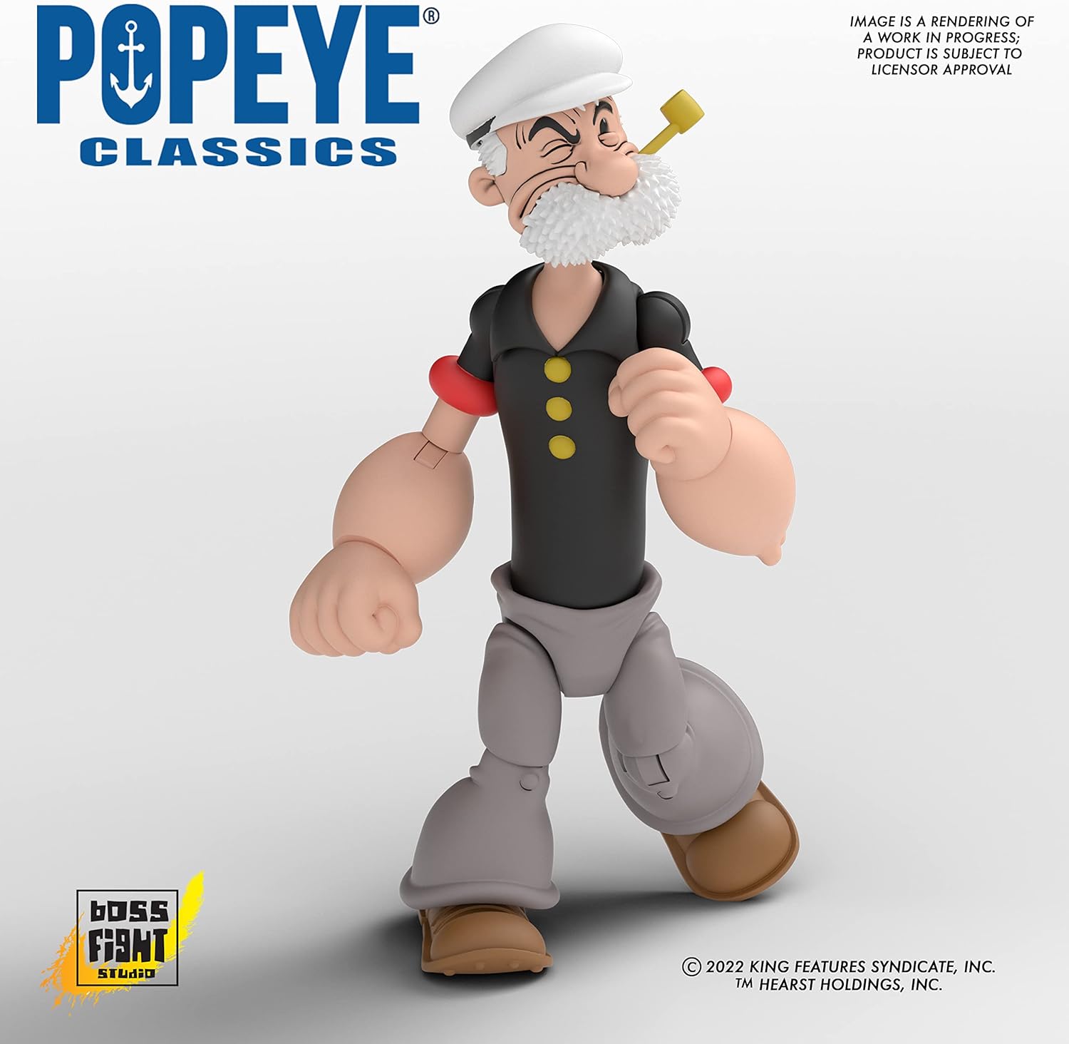 Boss Fight Studio Popeye Classics: Poopdeck Pappy 1:12 Scale Action Figure,Multicolor