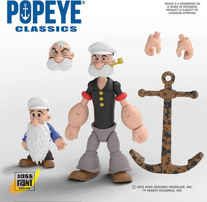 Boss Fight Studio Popeye Classics: Poopdeck Pappy 1:12 Scale Action Figure,Multicolor