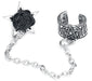 Alchemy Gothic Rosa Nocta Earcuff Women Ear Clip Silver-Coloured, Pewter