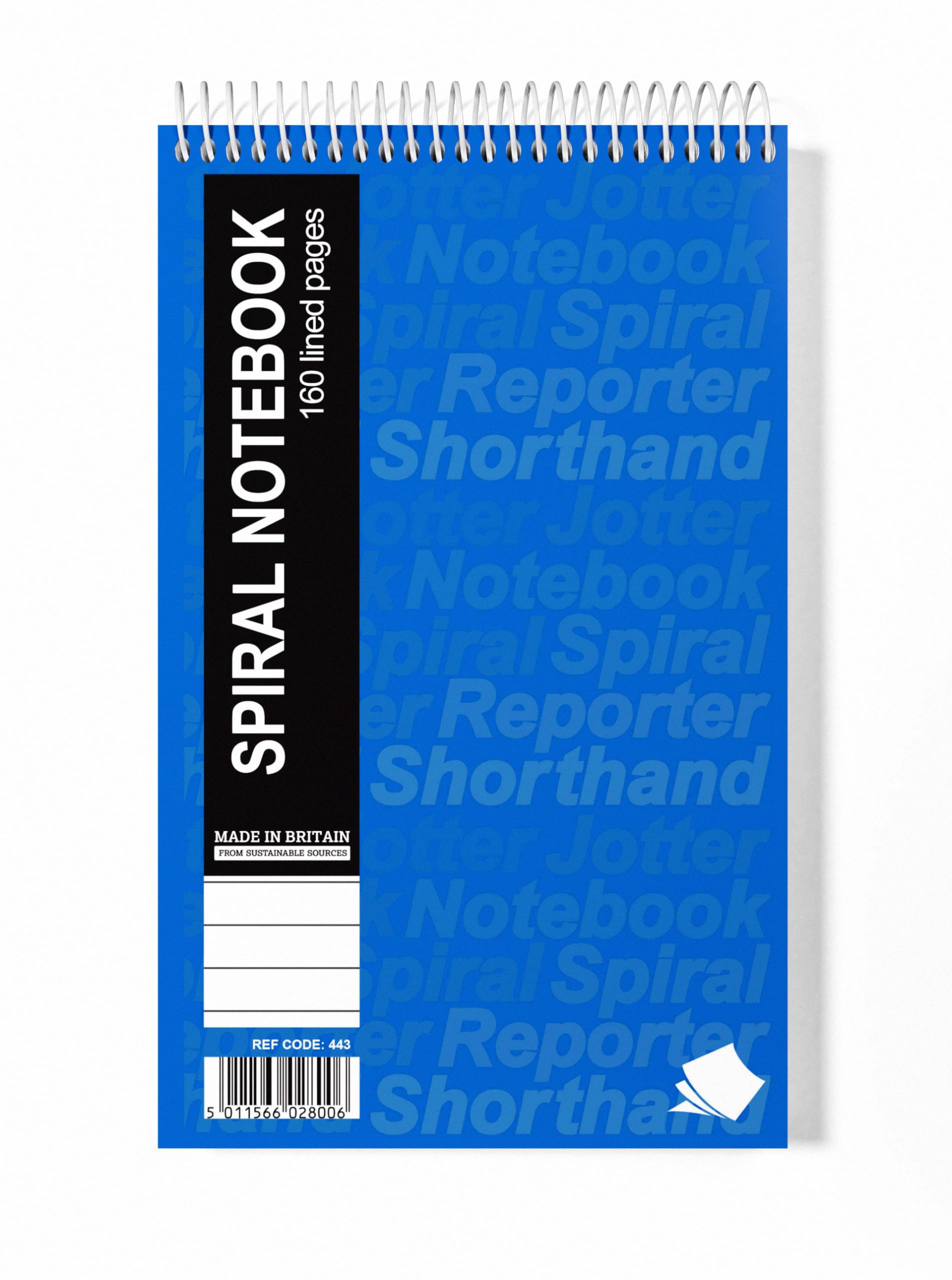 Spiral Office Reporters Notebook, 160 Pages 80 Sheets 127x203mm