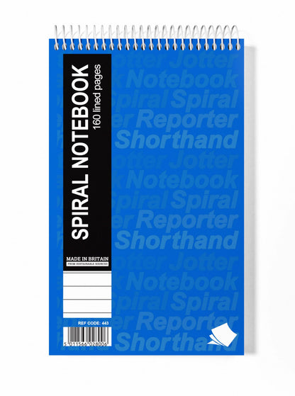 Spiral Office Reporters Notebook, 160 Pages 80 Sheets 127x203mm