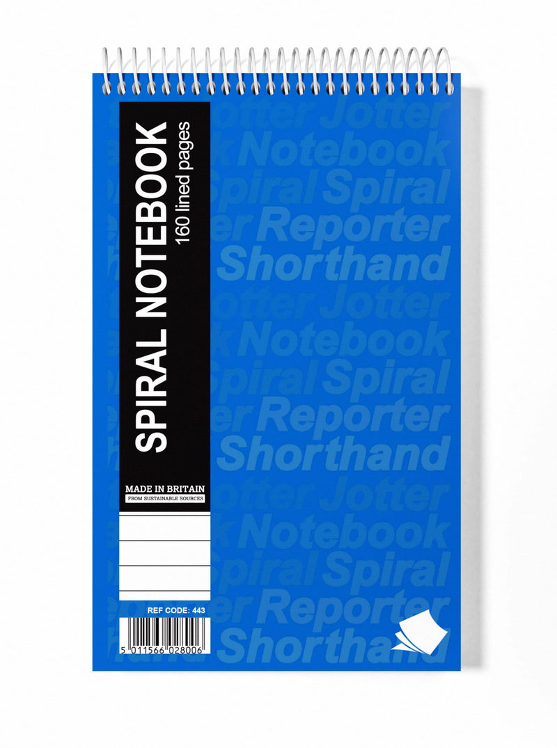 Spiral Office Reporters Notebook, 160 Pages 80 Sheets 127x203mm
