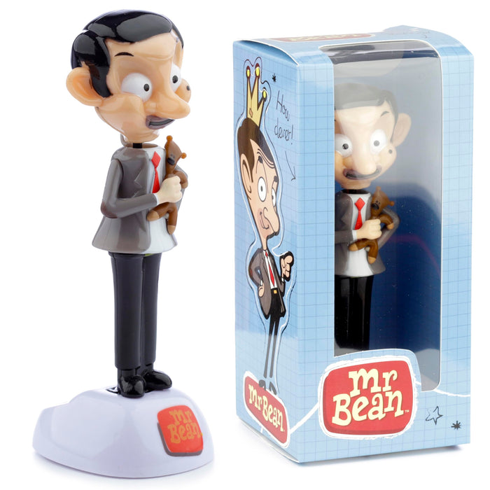 Puckator Mr Bean with Teddy Solar Pal - Home Office Table Desk Dashboard Car Decor Decoration - Gift Ideas - Gifts For Teenage Old Boy Girl Dad Mums - Powered KIds Toys Toy Figure Figures