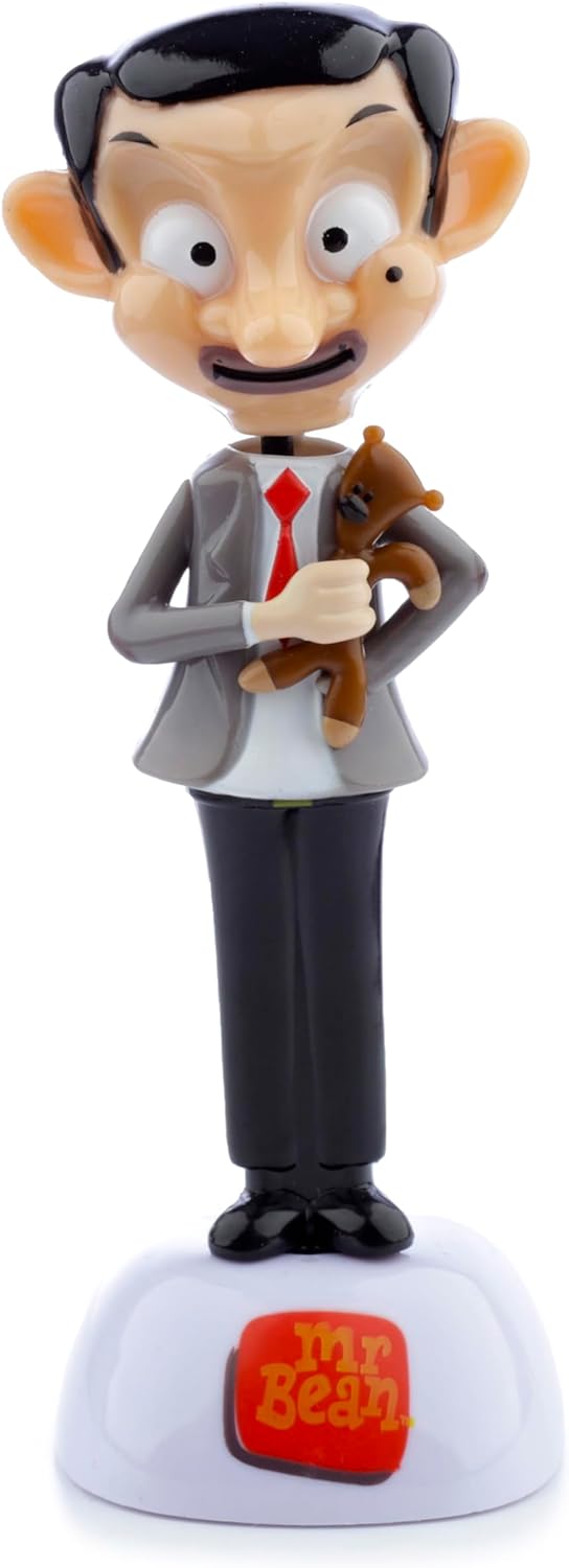Puckator Mr Bean with Teddy Solar Pal - Home Office Table Desk Dashboard Car Decor Decoration - Gift Ideas - Gifts For Teenage Old Boy Girl Dad Mums - Powered KIds Toys Toy Figure Figures