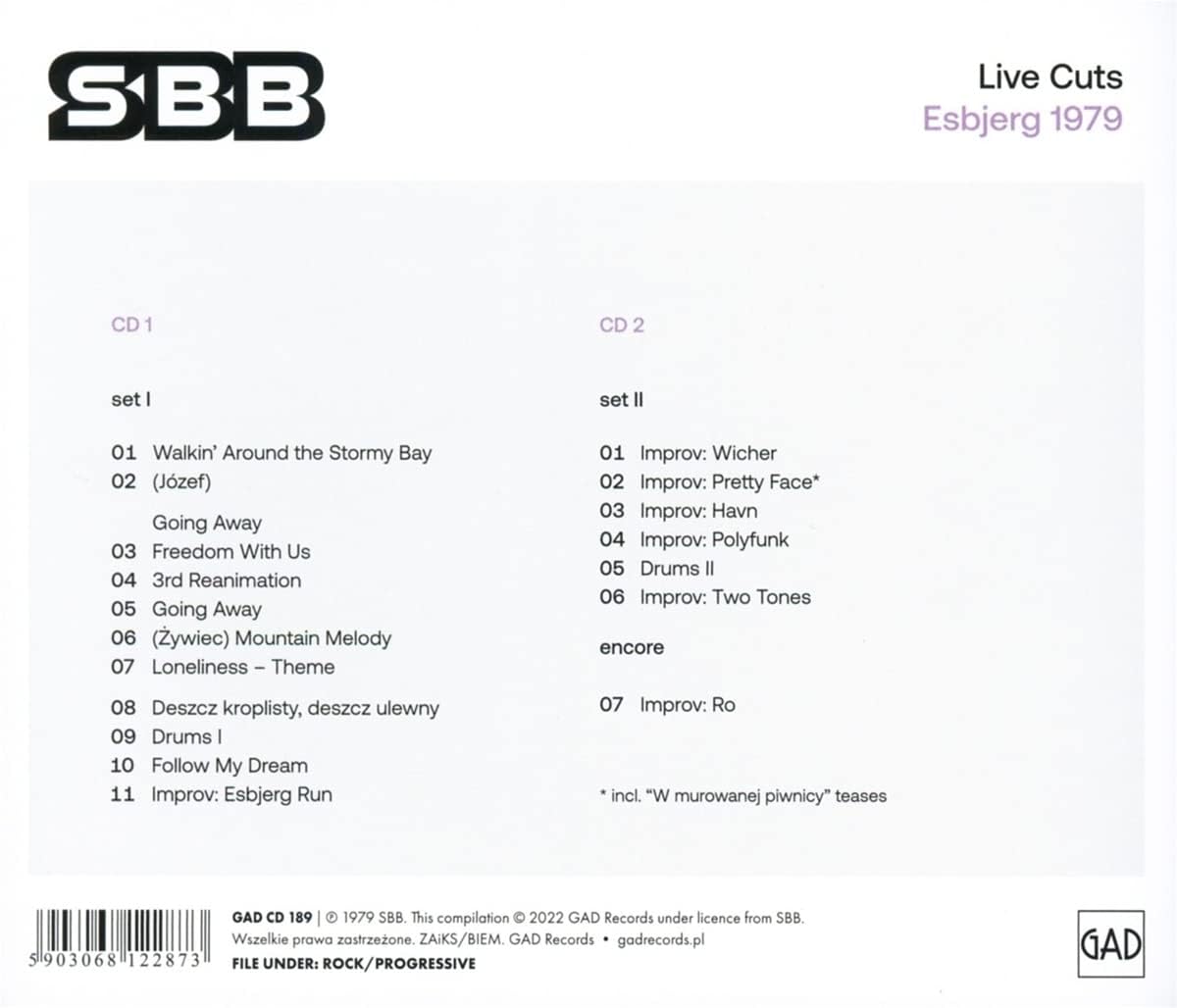 Live Cuts; Esbjerg 1979