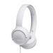 JBL Tune 500 Cuffie Sovraurali, Cuffia On Ear con Microfono e Comando Remoto ad 1 Pulsante, bluetooth, cablato, elimina i rumori, Leggere e Pieghevoli, Da Viaggio, Bianco