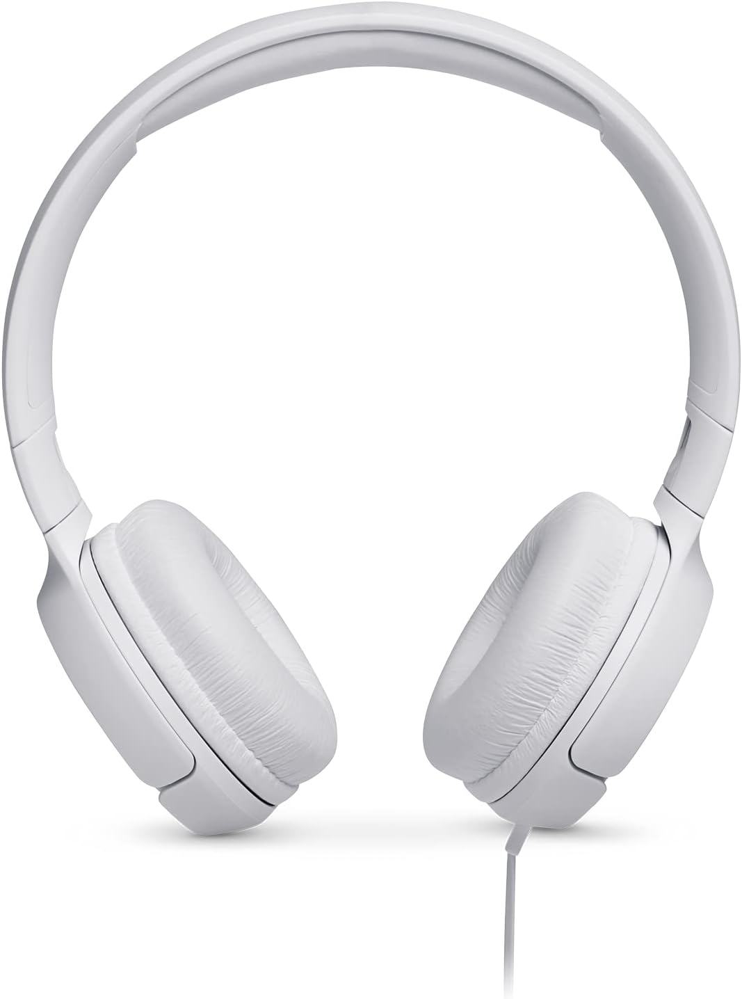 JBL Tune 500 Cuffie Sovraurali, Cuffia On Ear con Microfono e Comando Remoto ad 1 Pulsante, bluetooth, cablato, elimina i rumori, Leggere e Pieghevoli, Da Viaggio, Bianco