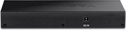 TRENDnet 5-Port Gigabit Compact Metal Desktop Switch with SFP Slot, Fanless Design, Wall Mountable, Lifetime Protection, Black
