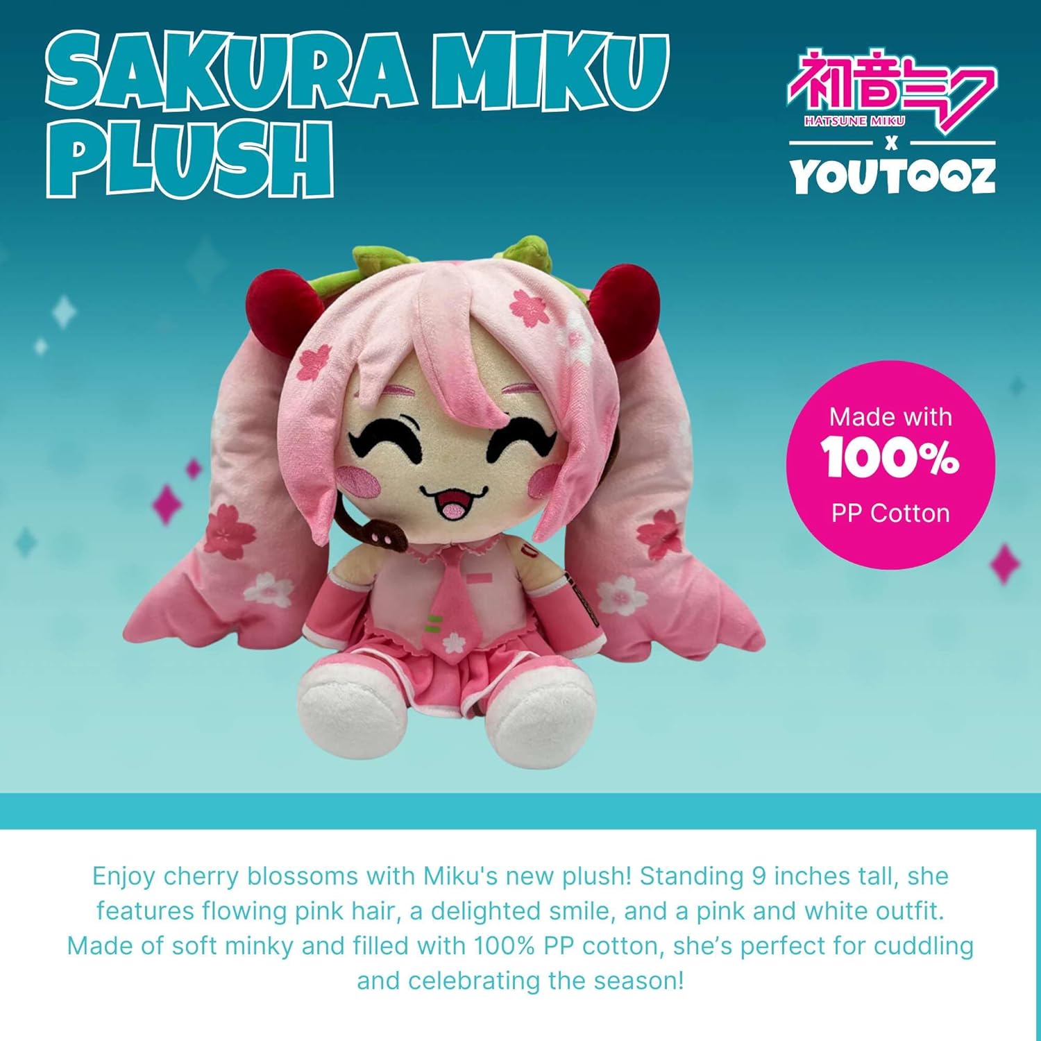 YouTooz Hatsune Miku peluche Sakura Miku 22 cm
