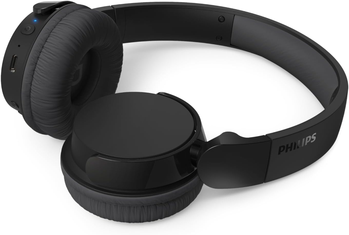 PHILIPS TAH3209BK Lightweight On Ear Wireless Bluetooth Headphones with Passive Noise Isolation - 25 Hours Play Time, Natural Sound, Clear Calls, Dynamic Bass, 2 Hours USB-C Charging