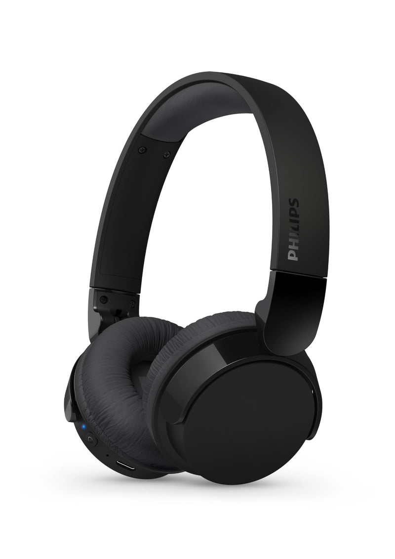 PHILIPS TAH3209BK Lightweight On Ear Wireless Bluetooth Headphones with Passive Noise Isolation - 25 Hours Play Time, Natural Sound, Clear Calls, Dynamic Bass, 2 Hours USB-C Charging