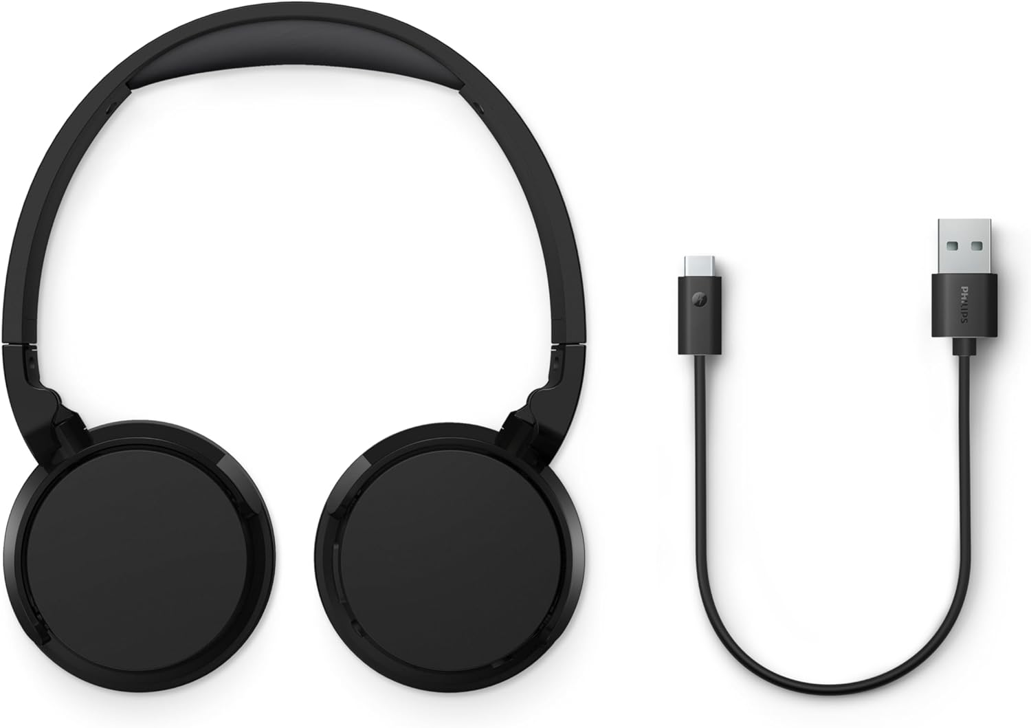 PHILIPS TAH3209BK Lightweight On Ear Wireless Bluetooth Headphones with Passive Noise Isolation - 25 Hours Play Time, Natural Sound, Clear Calls, Dynamic Bass, 2 Hours USB-C Charging