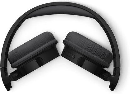 PHILIPS TAH3209BK Lightweight On Ear Wireless Bluetooth Headphones with Passive Noise Isolation - 25 Hours Play Time, Natural Sound, Clear Calls, Dynamic Bass, 2 Hours USB-C Charging