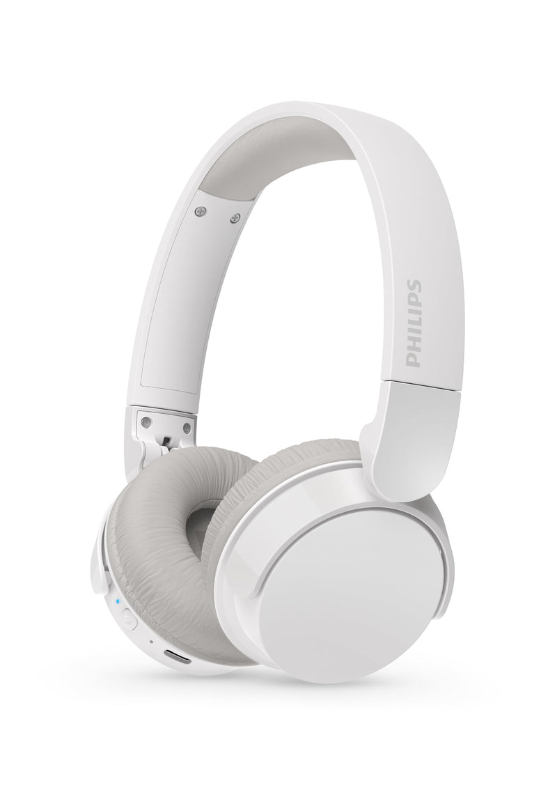 PHILIPS TAH3209WH Lightweight On Ear Wireless Bluetooth Headphones with Passive Noise Isolation - 25 Hours Play Time, Natural Sound, Clear Calls, Dynamic Bass, 2 Hours USB-C Charging