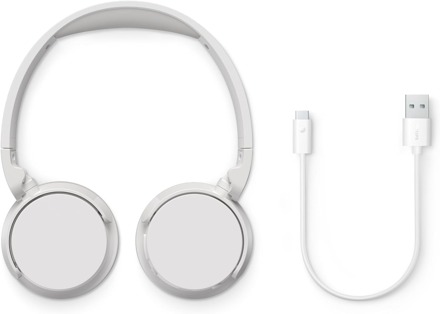 PHILIPS TAH3209WH Lightweight On Ear Wireless Bluetooth Headphones with Passive Noise Isolation - 25 Hours Play Time, Natural Sound, Clear Calls, Dynamic Bass, 2 Hours USB-C Charging