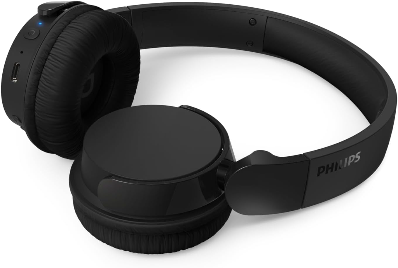 PHILIPS TAH4209BK Lightweight On Ear Wireless Bluetooth Headphones with Passive Noise Isolation - 55 Hours Play Time, Natural Sound, Clear Calls, Dynamic Bass, 2 Hours USB-C Charging –