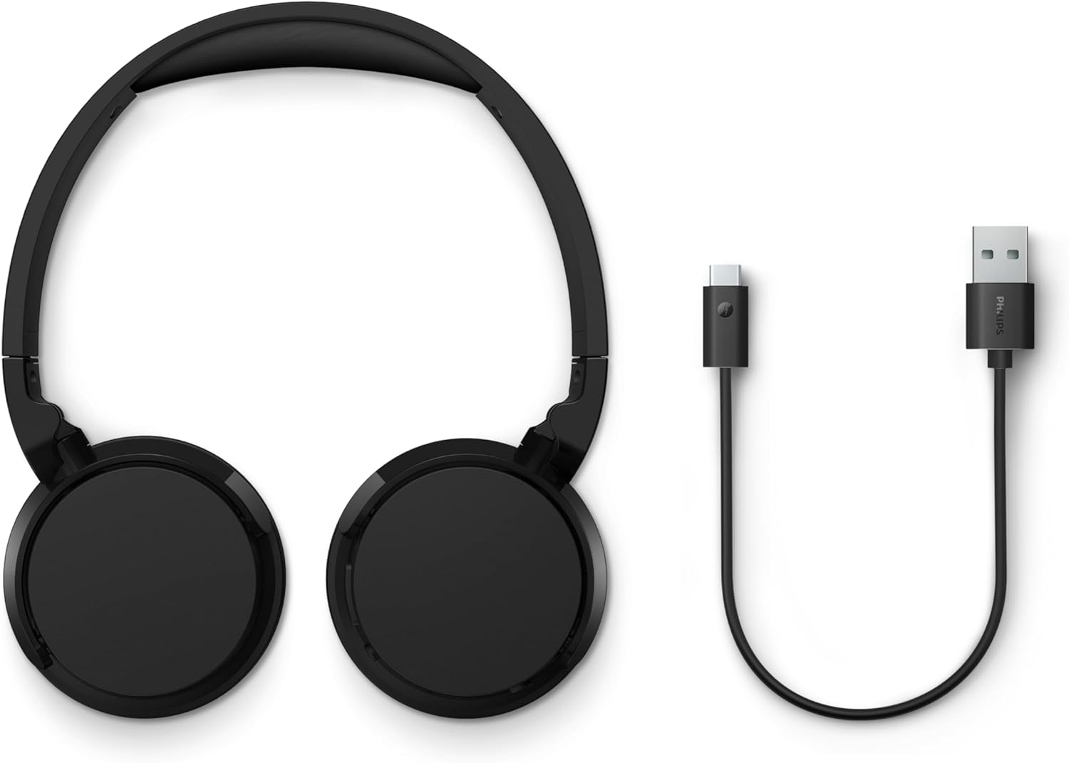 PHILIPS TAH4209BK Lightweight On Ear Wireless Bluetooth Headphones with Passive Noise Isolation - 55 Hours Play Time, Natural Sound, Clear Calls, Dynamic Bass, 2 Hours USB-C Charging –