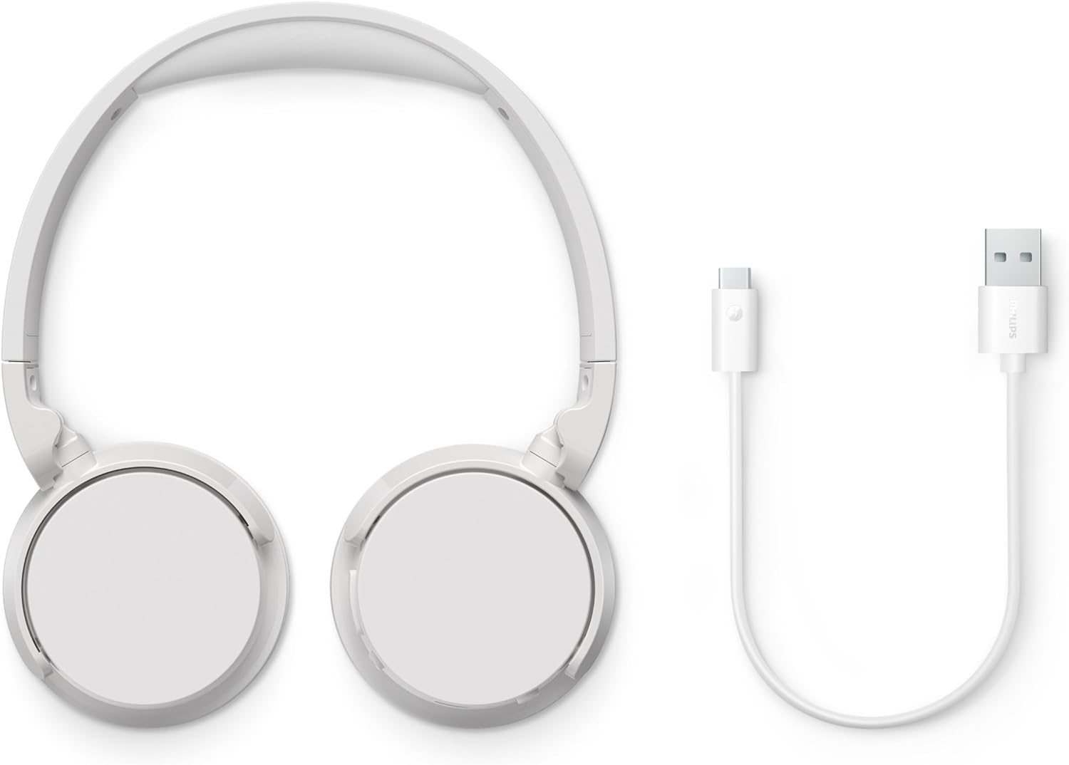 PHILIPS TAH4209WH Lightweight On Ear Wireless Bluetooth Headphones with Passive Noise Isolation - 55 Hours Play Time, Natural Sound, Clear Calls, Dynamic Bass, 2 Hours USB-C Charging