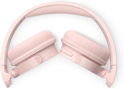 PHILIPS TAH4209PK Lightweight On Ear Wireless Bluetooth Headphones with Passive Noise Isolation - 55 Hours Play Time, Natural Sound, Clear Calls, Dynamic Bass, 2 Hours USB-C Charging