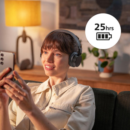 PHILIPS TAH3209BG Lightweight On Ear Wireless Bluetooth Headphones with Passive Noise Isolation - 25 Hours Play Time, Natural Sound, Clear Calls, Dynamic Bass, 2 Hours USB-C Charging
