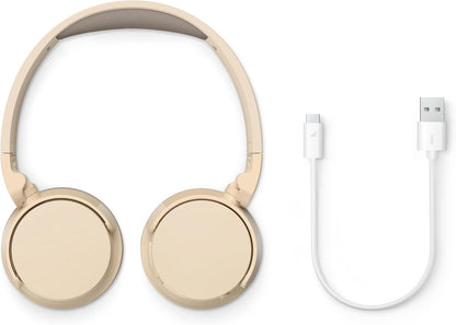 PHILIPS TAH3209BG Lightweight On Ear Wireless Bluetooth Headphones with Passive Noise Isolation - 25 Hours Play Time, Natural Sound, Clear Calls, Dynamic Bass, 2 Hours USB-C Charging