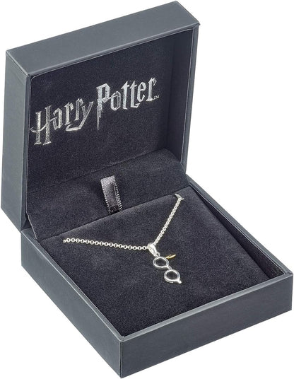 Official Harry Potter Sterling Silver Lightning Bolt & Glasses Necklace by The Carat Shop