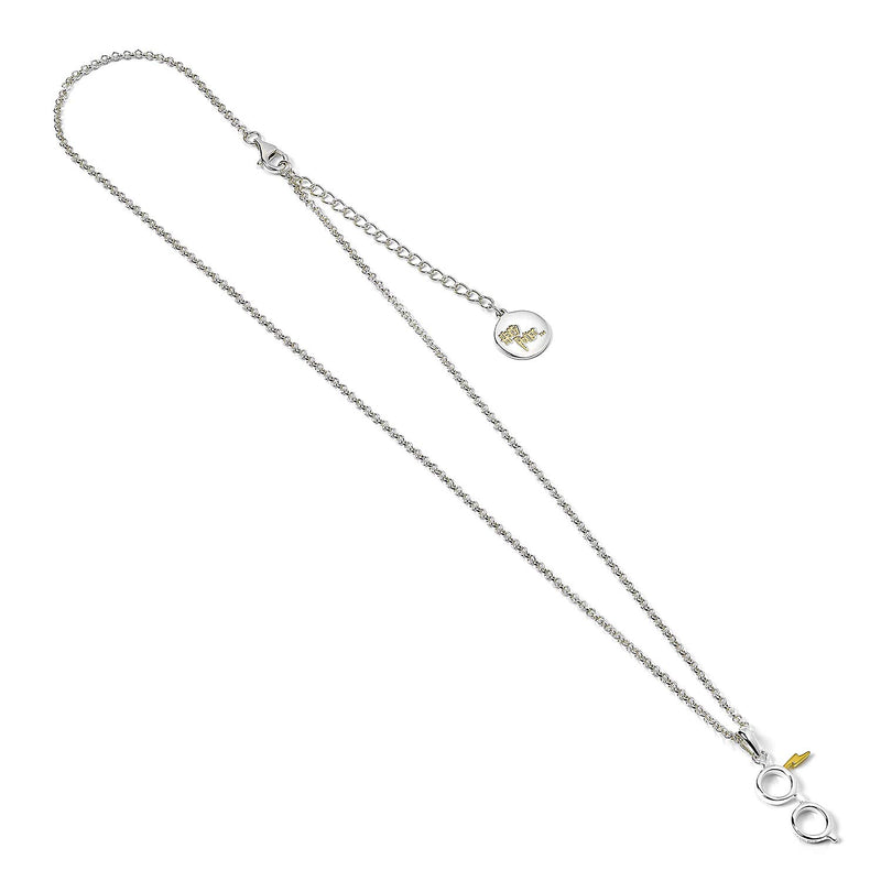 Official Harry Potter Sterling Silver Lightning Bolt & Glasses Necklace by The Carat Shop