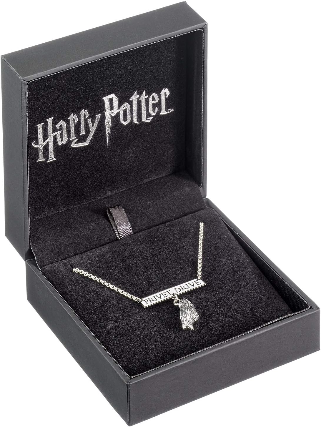 Harry Potter Sterling Silver Privet Drive Necklace with Hedwig Charm by The Carat Shop