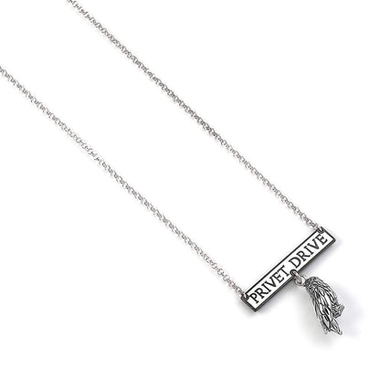 Harry Potter Sterling Silver Privet Drive Necklace with Hedwig Charm by The Carat Shop