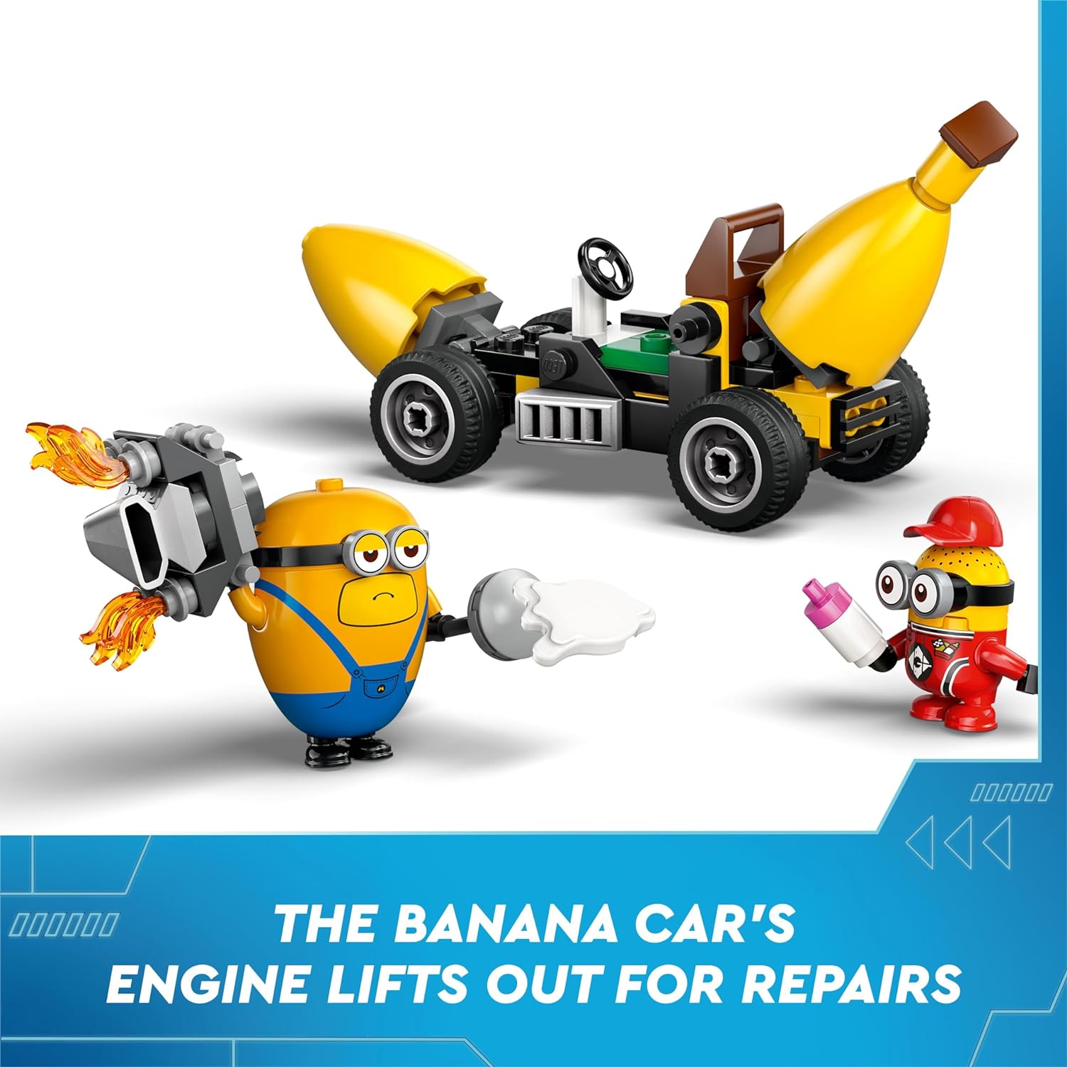 LEGO Despicable Me Minions and Banana Car Toy, Movie Set for 6 Plus Year Old Kids, Boys & Girls, Fun Small Vehicle Playset, Gift for Fans of Creative Building 75580