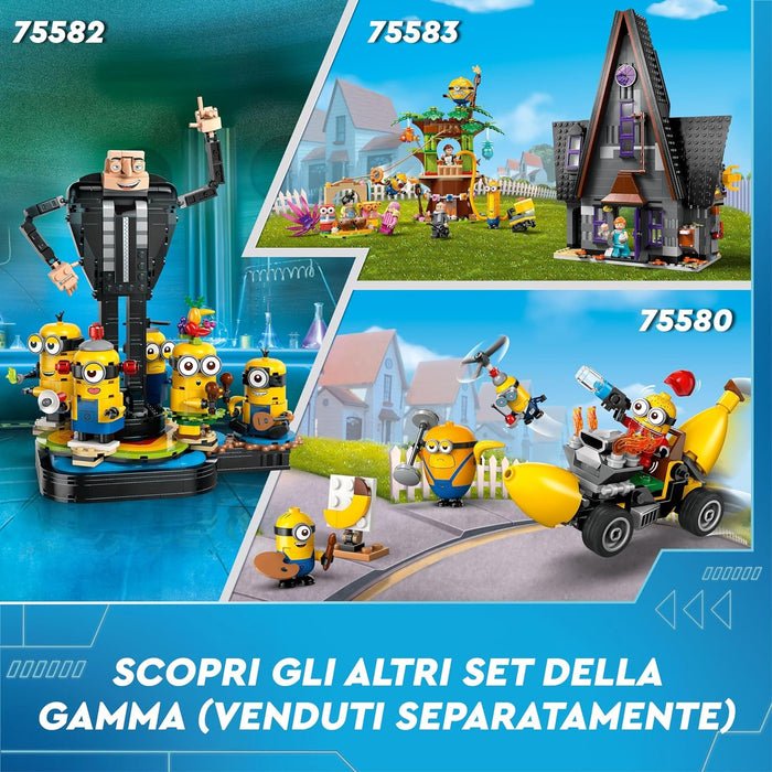 LEGO Despicable Me Minions and Banana Car Toy, Movie Set for 6 Plus Year Old Kids, Boys & Girls, Fun Small Vehicle Playset, Gift for Fans of Creative Building 75580