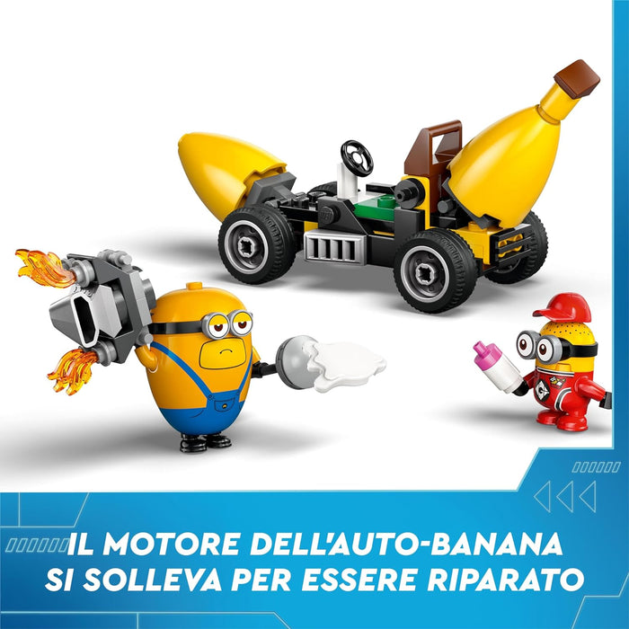 LEGO Despicable Me Minions and Banana Car Toy, Movie Set for 6 Plus Year Old Kids, Boys & Girls, Fun Small Vehicle Playset, Gift for Fans of Creative Building 75580