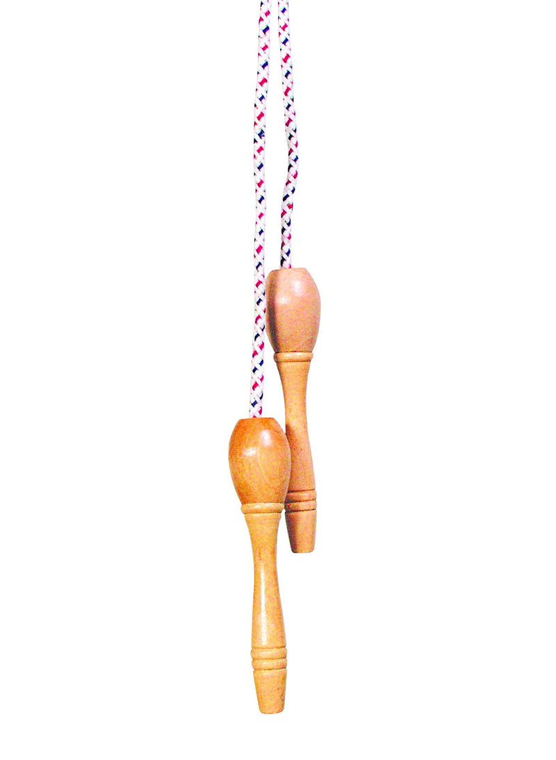 Goki Springtouw met handgrepen van hout