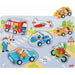 Goki Aplica Puzzle de Sonido, Medios de Transporte, Multicolor, único (57399