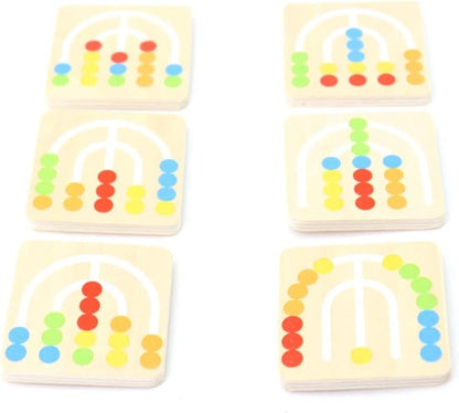 Goki- Tabla de clasificación Arco Iris, 5 Colores Dominó, Multicolor (58436