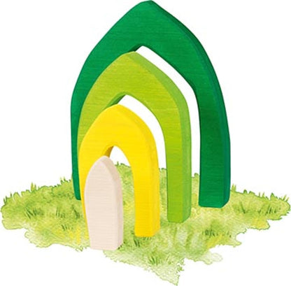Goki 58471 Set of 25 Building Blocks Four Seasons 33 x 33 x 3 cm