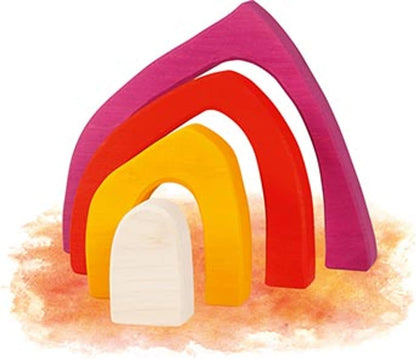 Goki 58471 Set of 25 Building Blocks Four Seasons 33 x 33 x 3 cm