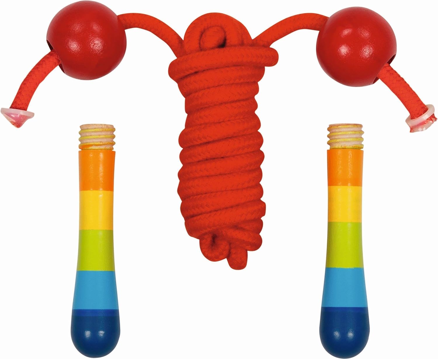 goki 63887 Springseil Regenbogen L= 2 m, Kunststoffseil, bunt (2 m