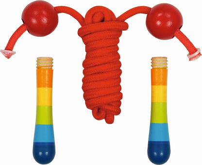 goki 63887 Springseil Regenbogen L= 2 m, Kunststoffseil, bunt (2 m