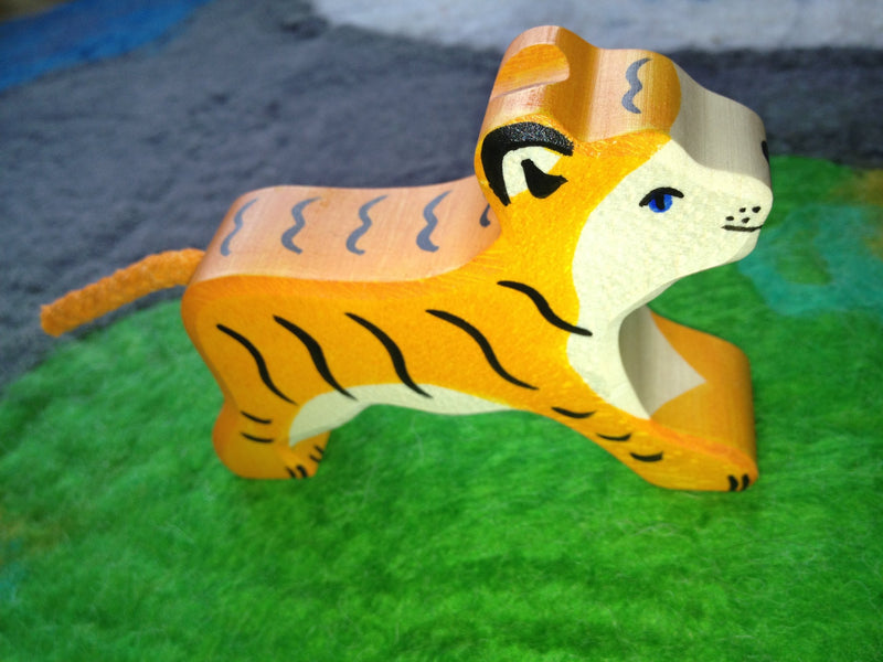 Holztiger Tiger, klein, laufend, 80137