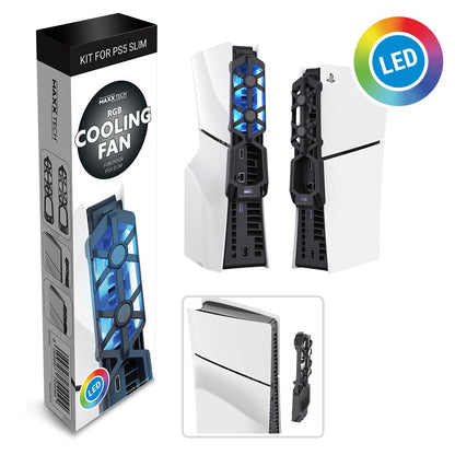 Maxx Tech RGB Auto Temperature Controlled Cooling Fan For PS5 Slim