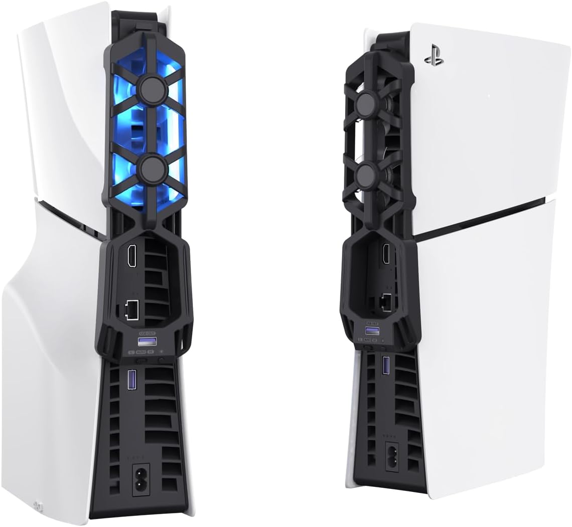 Maxx Tech RGB Auto Temperature Controlled Cooling Fan For PS5 Slim