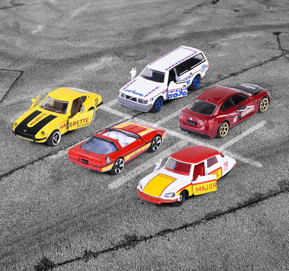 Majorette Gift Set 60th Anniversary (5 Model Cars) - 5 Premium Metal Toy Cars with 2 Exclusive Car Models, Each 7.5 cm, for Children from 3 Years