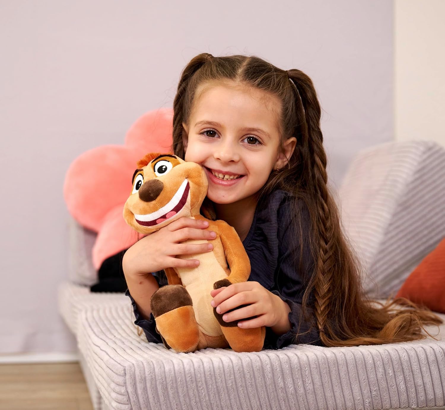 Simba- Disney Rey León, Timón Peluche de 25 cm, 30 Años del Rey León, Auténtico Producto Oficial Disney, Adecuado Desde los Primeros Meses de Vida (6315870072