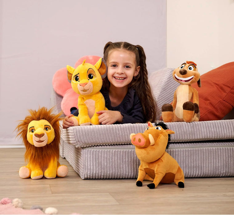 Disney Lion King Pumbaa Character 25cm tall, Celebrating 30 Years of The Lion King, cuddly soft toy for kids and adults for birthday and gift or just collect them all