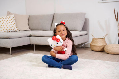 Simba 109280149 Hello Kitty Magic Bow Pluche, met originele serie, licht en geluid, 30 cm, geschikt vanaf de eerste levensmaanden